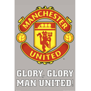Plakát Manchester United FC šedý